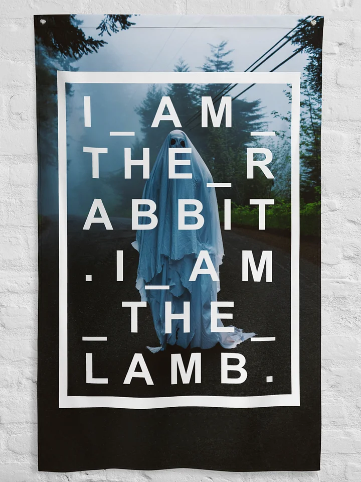 I Am The Rabbit. I Am The Lamb. - "Ghost" Wall Flag product image (2)
