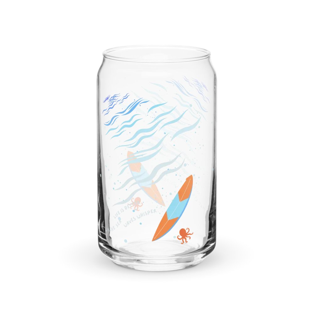 Life Is Better Where Sea Waves Whisper Can-Shaped Glass ( Side -Sea- ) product image (1)