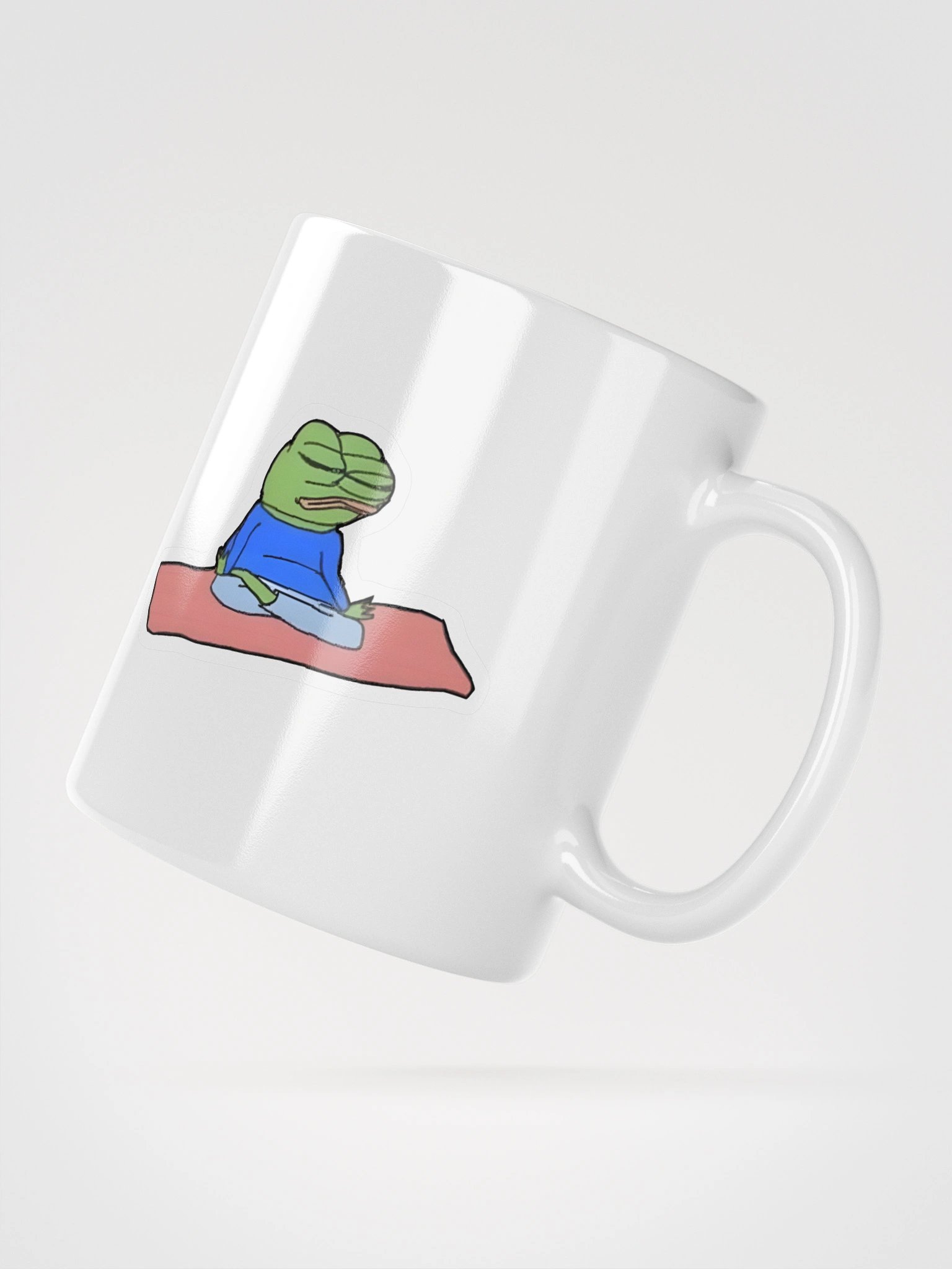 Zen Pepe Mug – Funny Meditating Frog Coffee Mug | 11oz Mindfulness Meme Gift product image (4)
