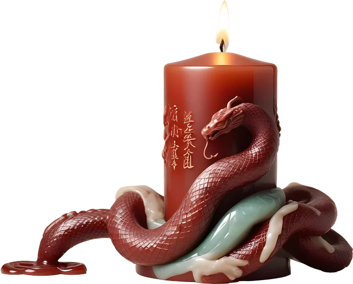 Dragon Candle – Symbol of Strength and Prosperity PNG product image (1)
