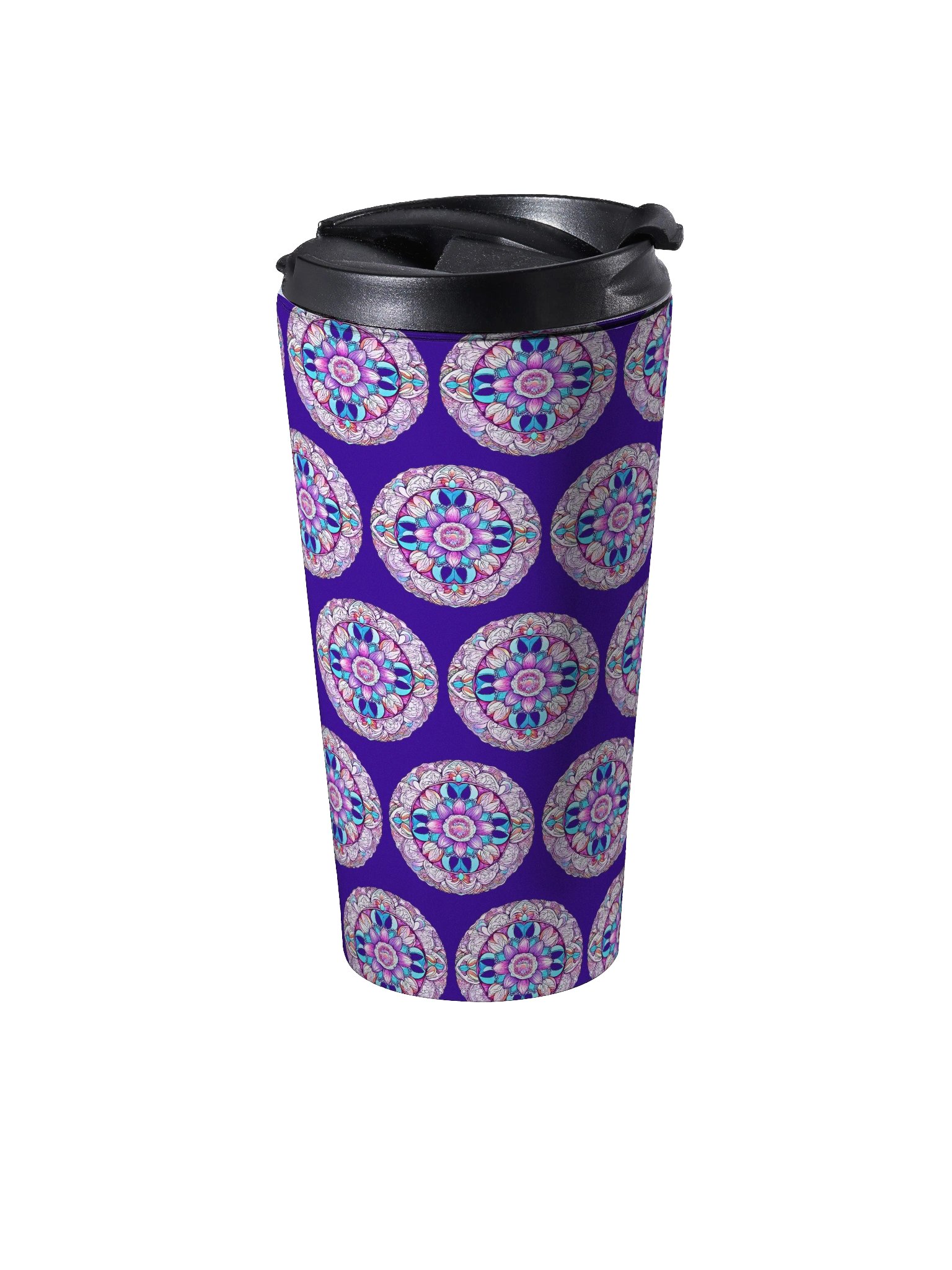 Moonlit Garden Mandala - Stainless Steel Travel Mug product image (3)