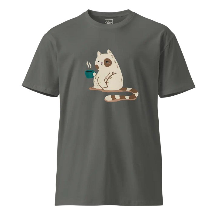 Caffeine and cats (Colour Unisex Premium T-Shirt) product image (1)