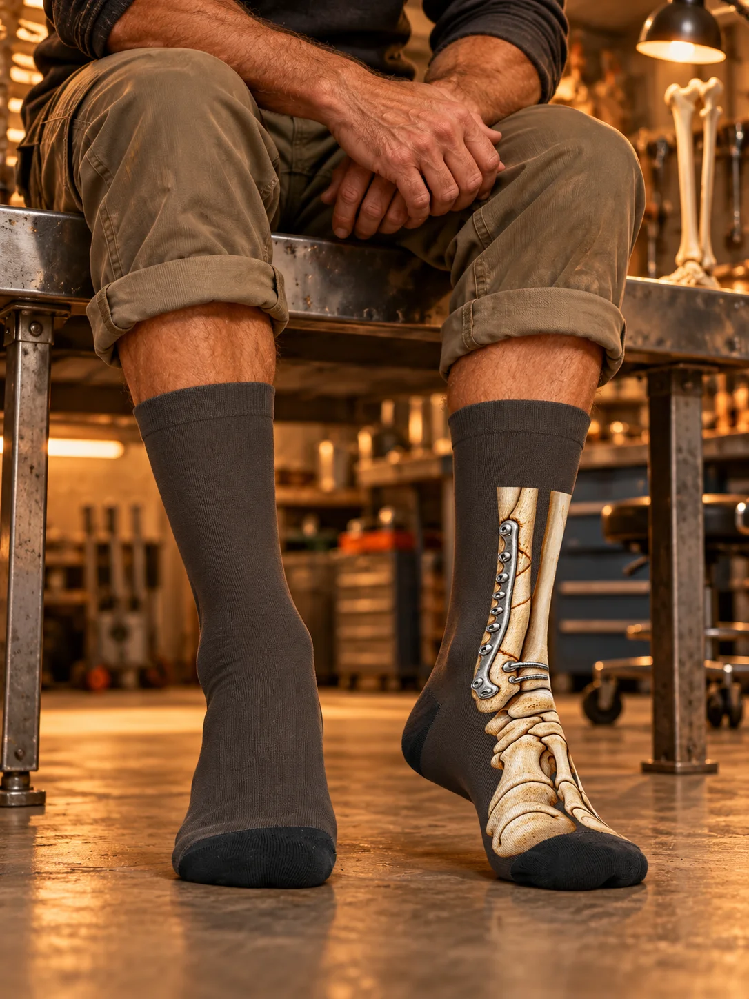 Ankle Surgery Socks — Aftermarket Parts Left Ankle Crew Socks | Rebuild Shop product image (1)