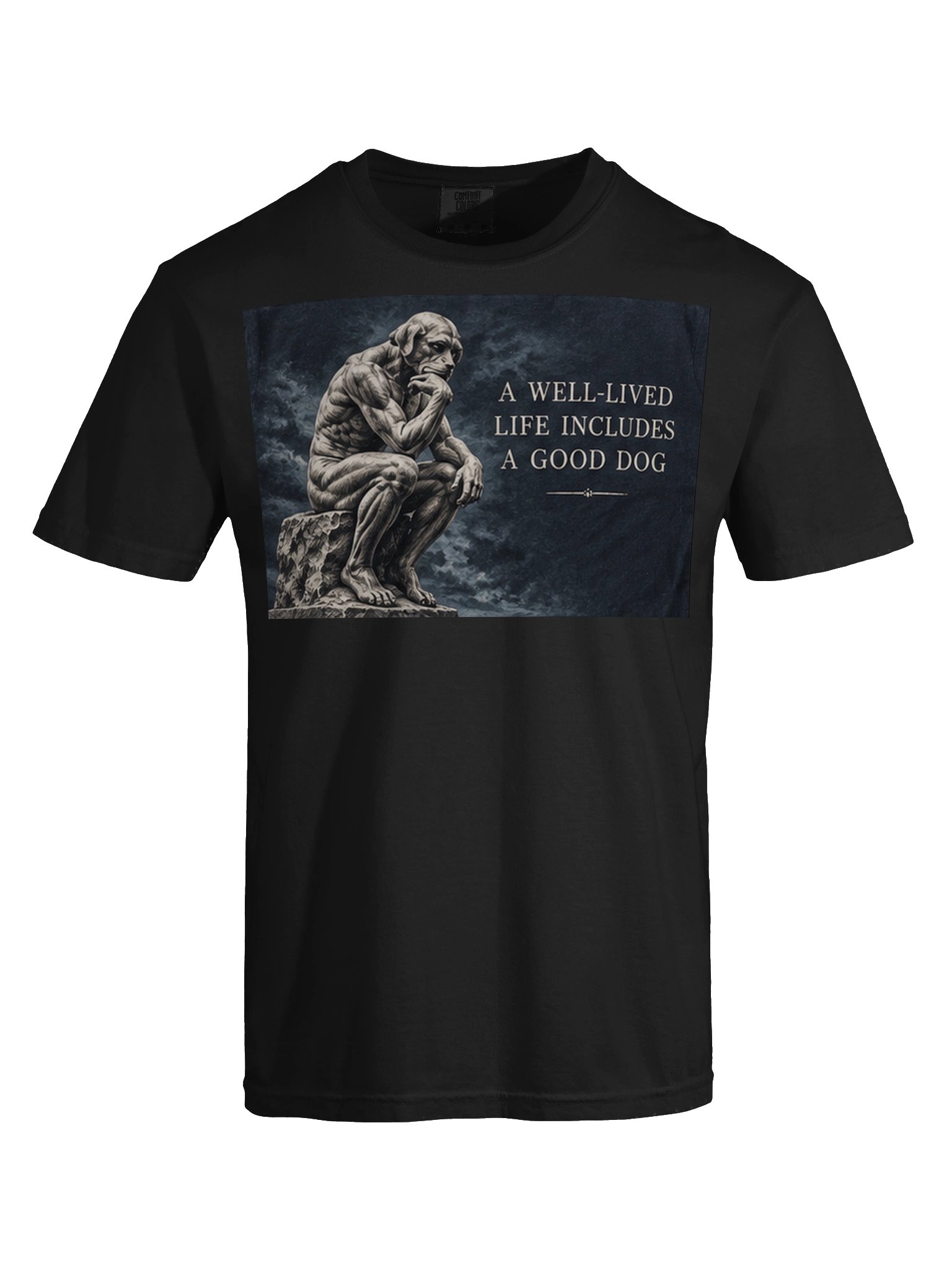 Dog Lover Quote T-Shirt | Philosophical Dog Shirt | Dark Academia Graphic Tee | Intellectual Dog Lover Tee product image (4)