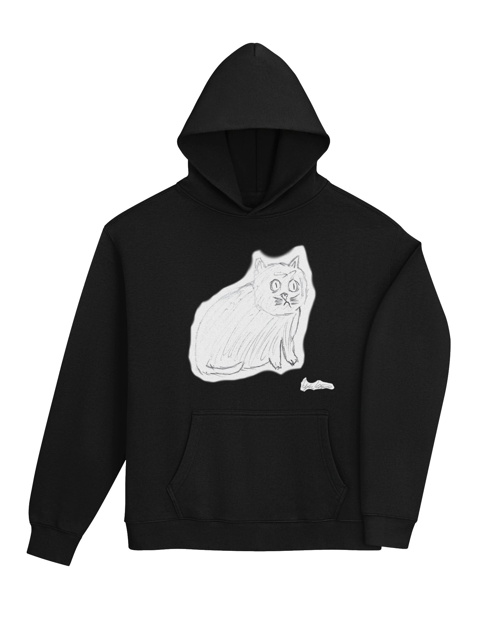 Sketch CPTSD Cat Premium Relaxed Hoodie by Lucky! product image (8)
