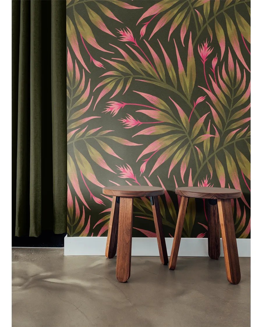 Wallpaper Mockup with Wooden Stools product image (2)