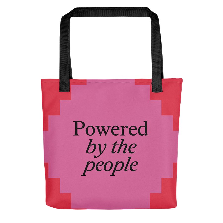 Powered by the People Tote (Red/Pink) Image 2