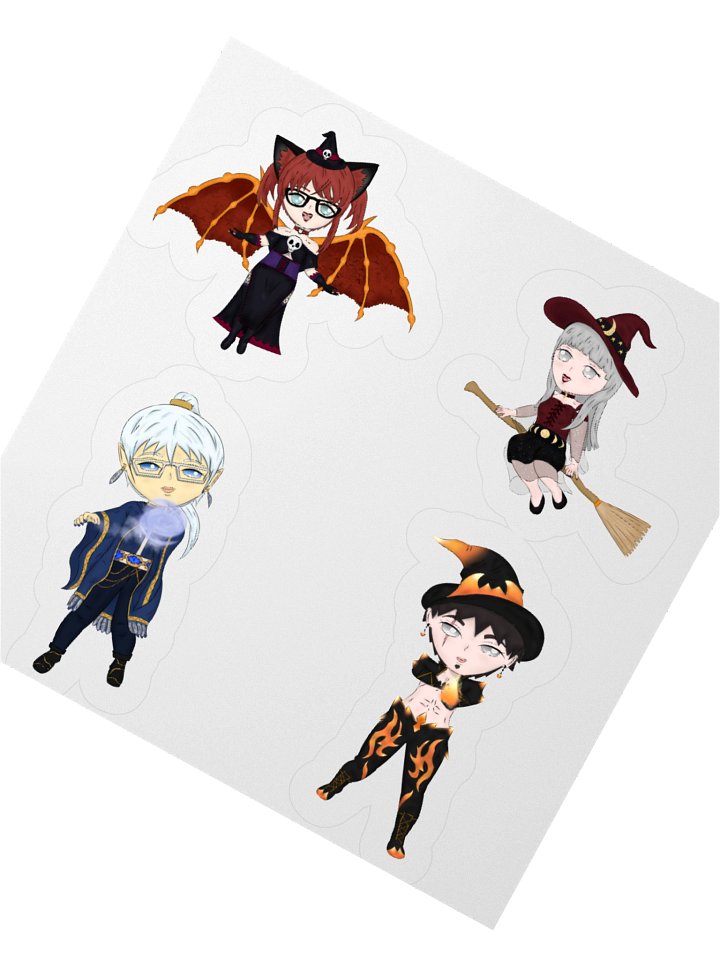 Witch Sticker Set | Choco, Kagami, Haruto, Itachi product image (8)