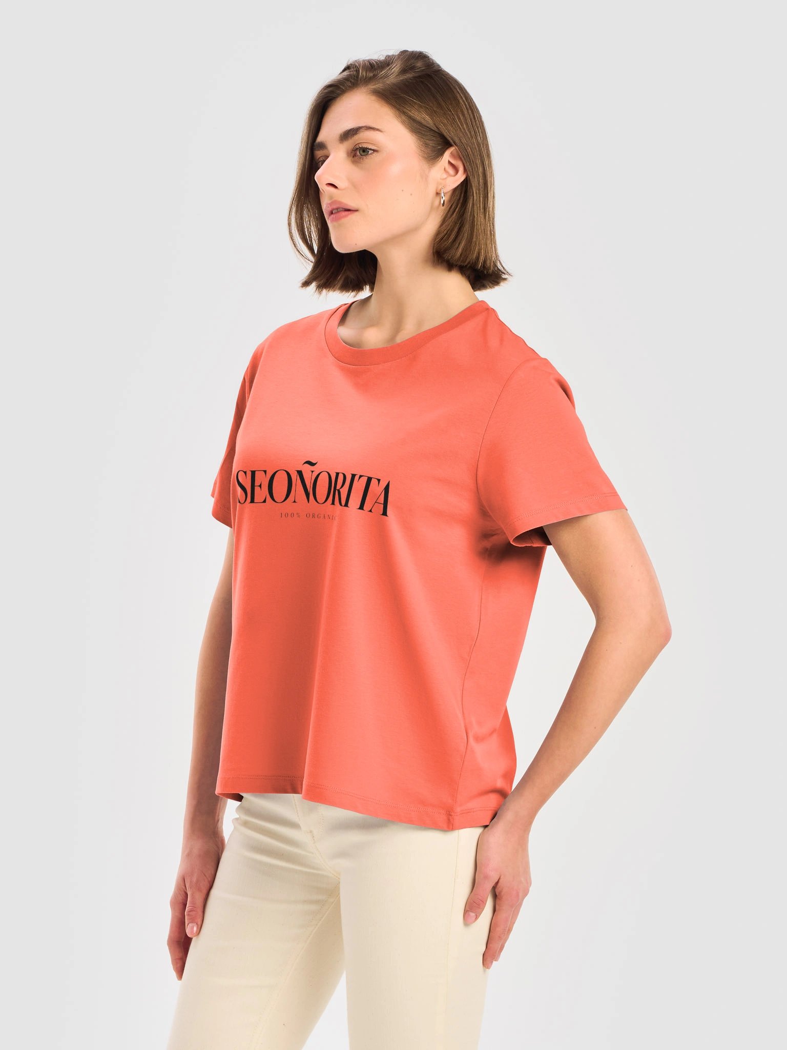 SEOÑORITA — "100% Organic" Fitted Tee product image (8)