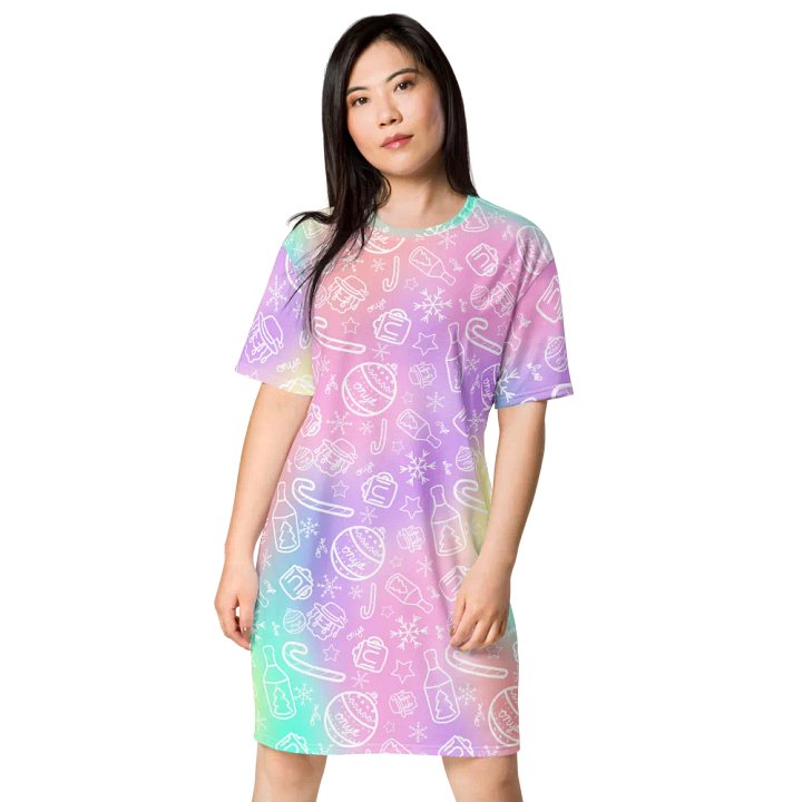 Limited Edition Christmas Tie Die T-Shirt Dress product image (1)