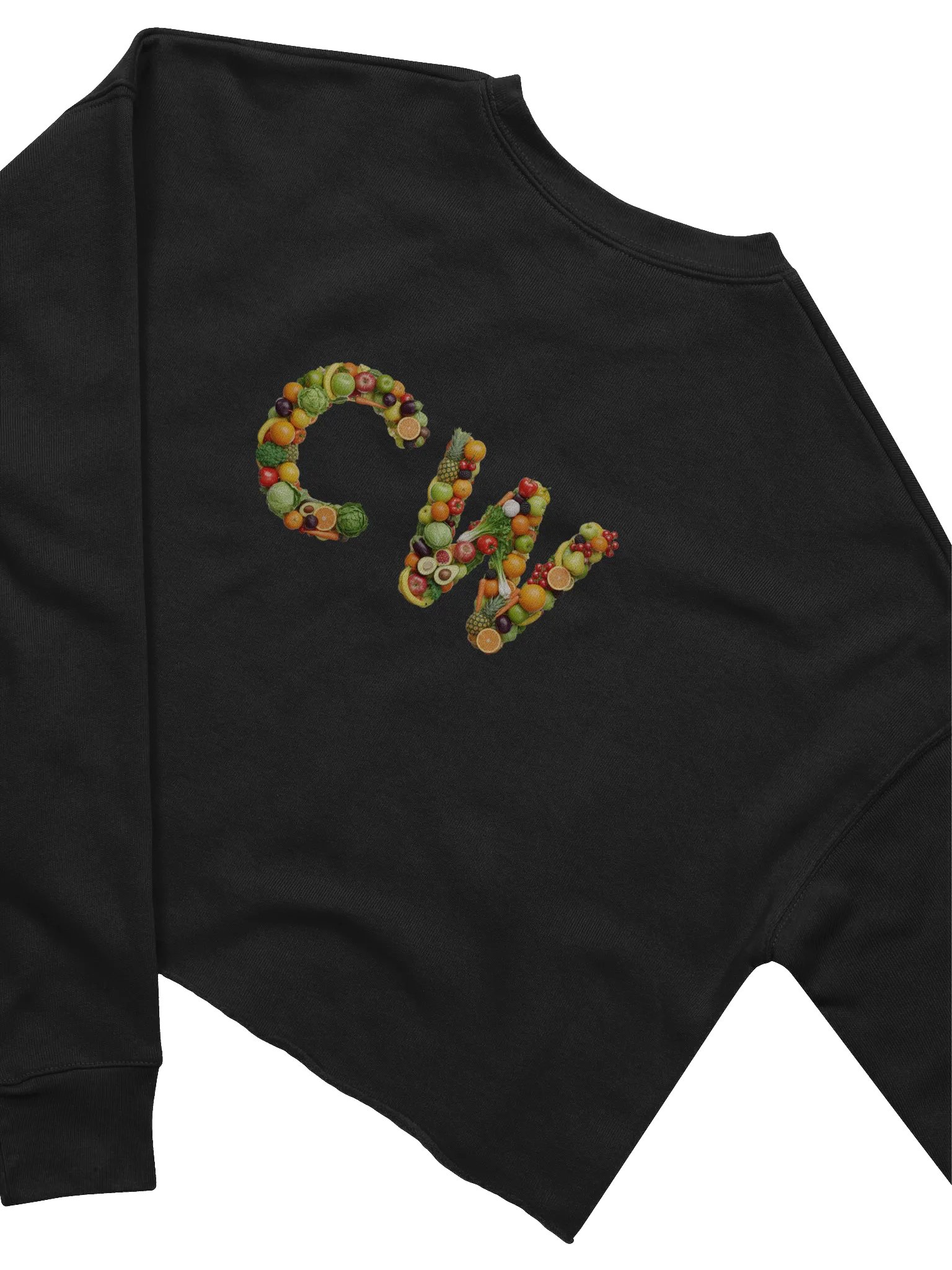 Whimsical Wave Veggie Crop Sweatshirt product image (12)