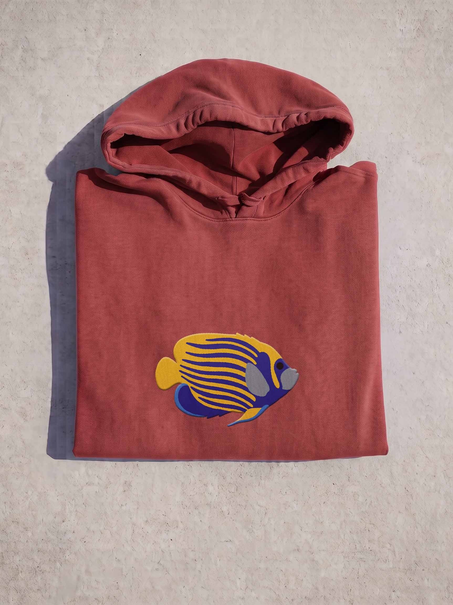 Emperor Angelfish Embroidered Hoodie | Saltwater Reef Aquarium Fish & Marine Life Apparel product image (1)
