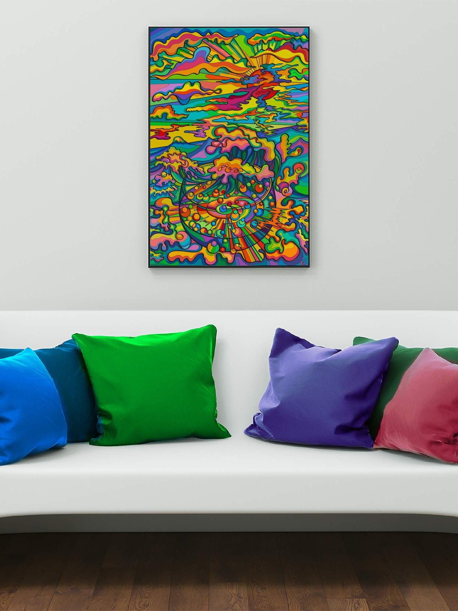 Vibrant Ayous Wood Framed Poster - Sunset & Glass product image (26)