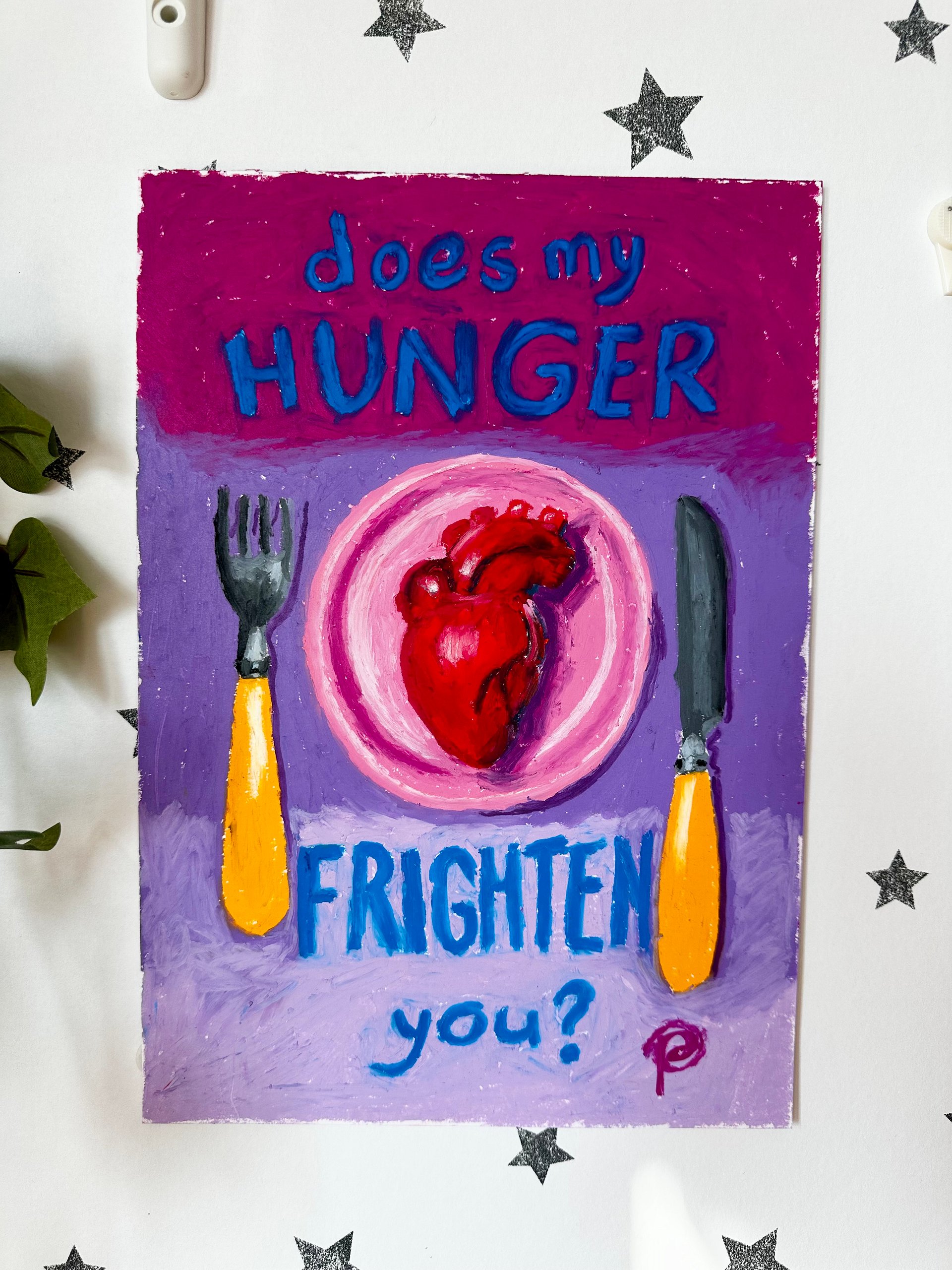 ’bisexual hunger' original painting from 'poetry f*cks' product image (1)