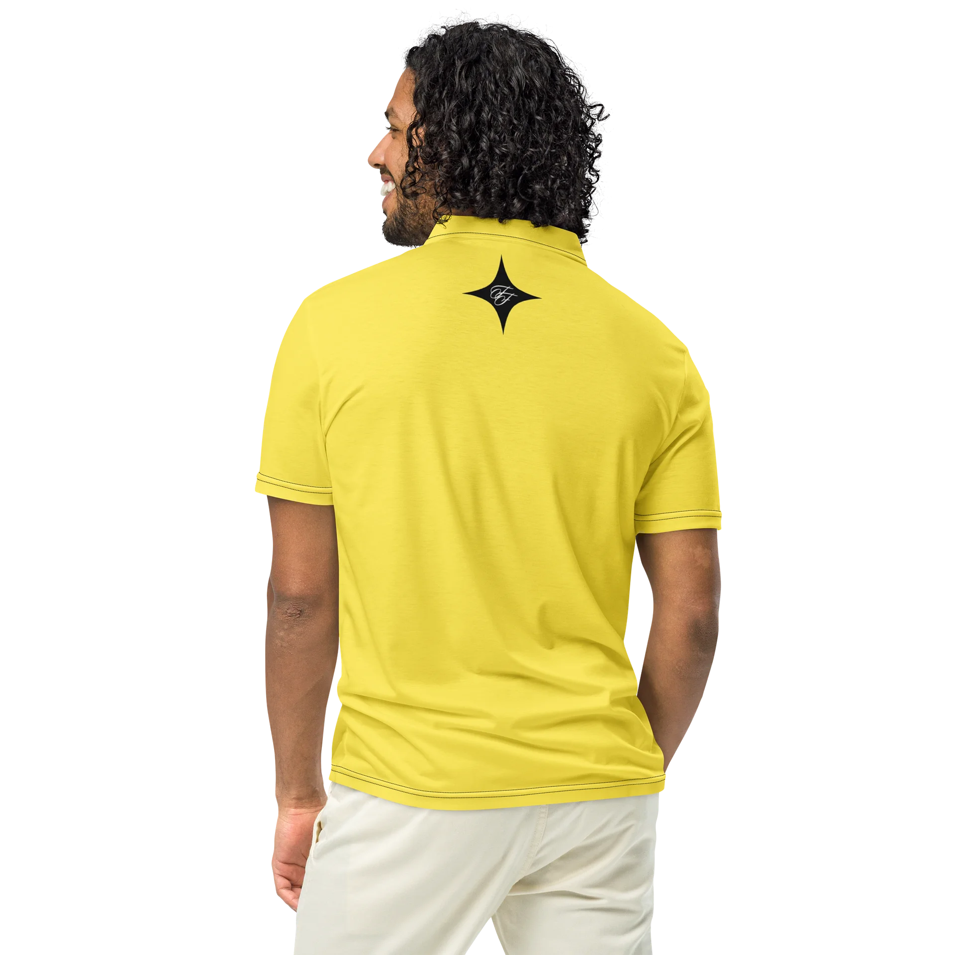 F&F Left Script Slim Fit Polo Shirt (YLW) product image (5)