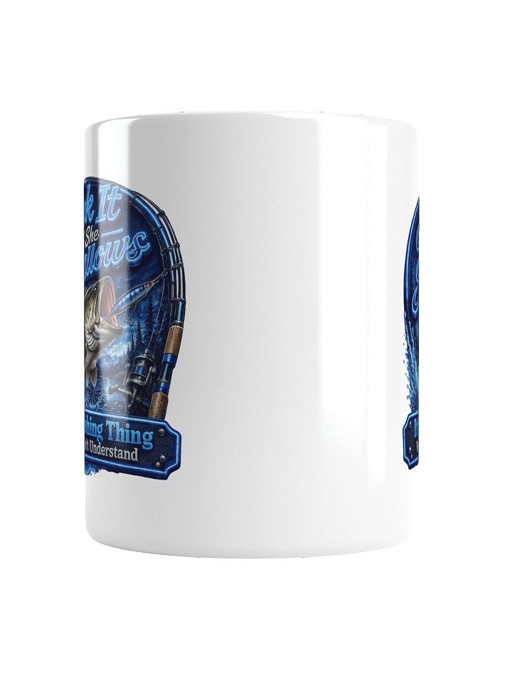 Jerk It Til She Swallows Blue Neon Bass Mug product image (2)