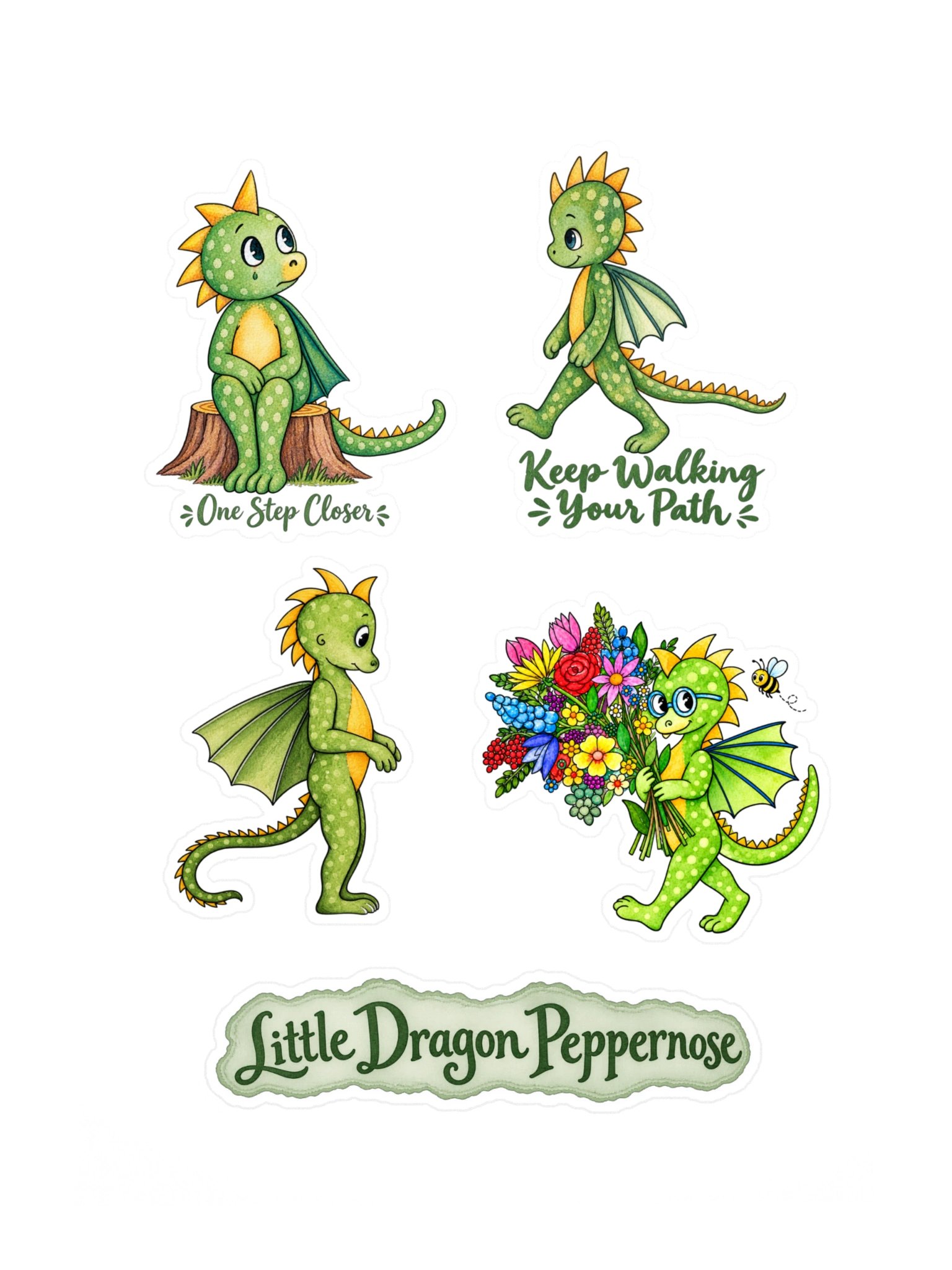Little Dragon Peppernose — Sticker Sheet product image (3)
