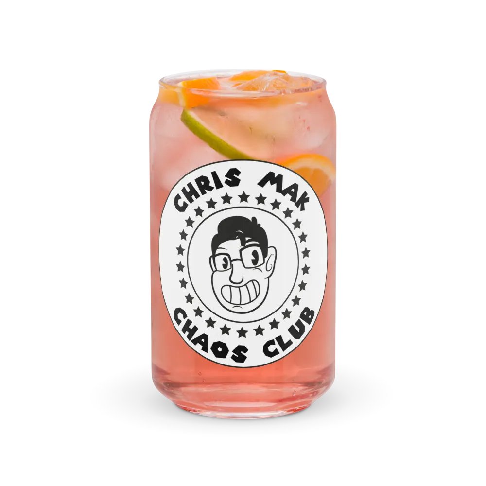 Chaos club glass can cup product image (37)