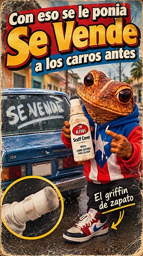 Con esto se le ponia Se Vende a los carro en PR 🇵🇷

El griffin de zapatos era el verdadero resuelve

Y tu le llegate a poner ...