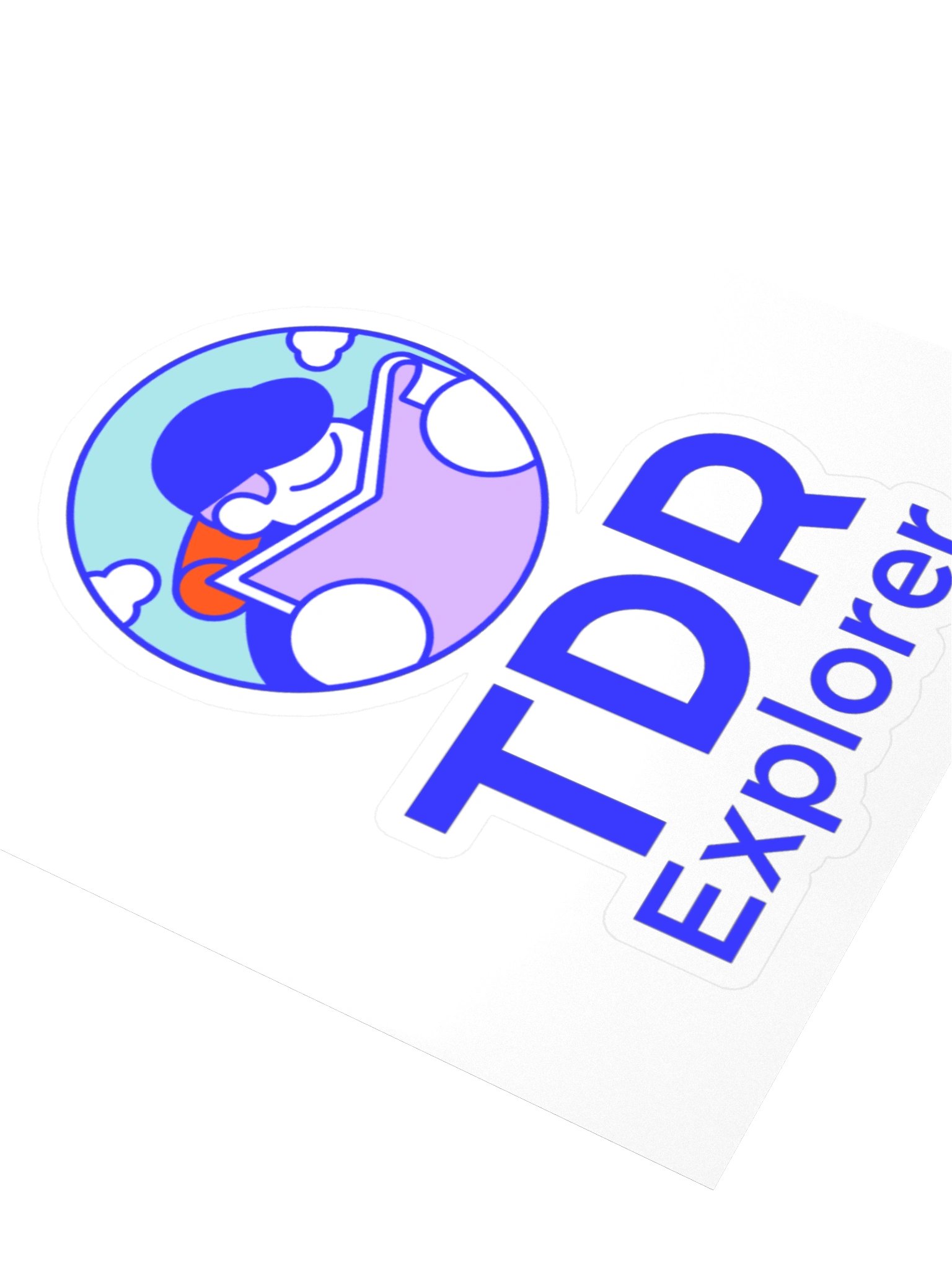 TDR Explorer Reading Logo Kiss Cut Sticker product image (3)