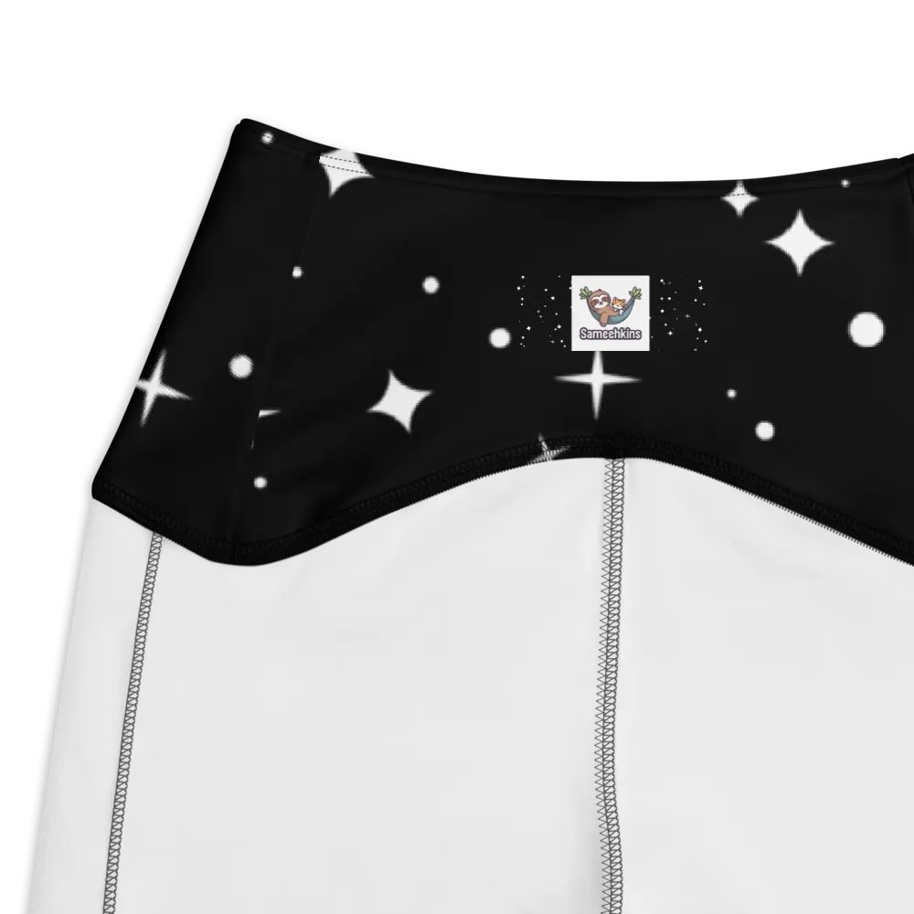Starry Night Sky Crossover Leggings with Pockets product image (3)