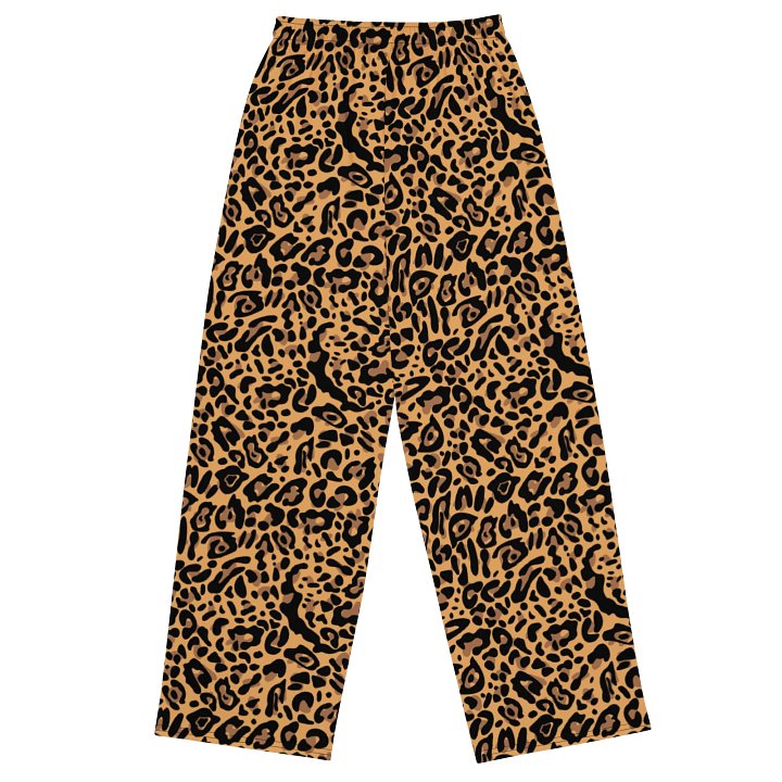 Trendy Unisex Wide-Leg Pants Bold Leopard Print Design product image (2)