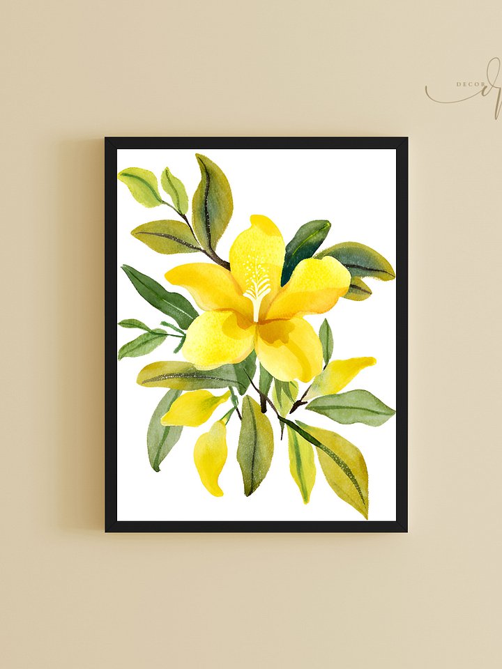 Watercolour Painting Printable Wall Art of ALLAMANDA product image (1)
