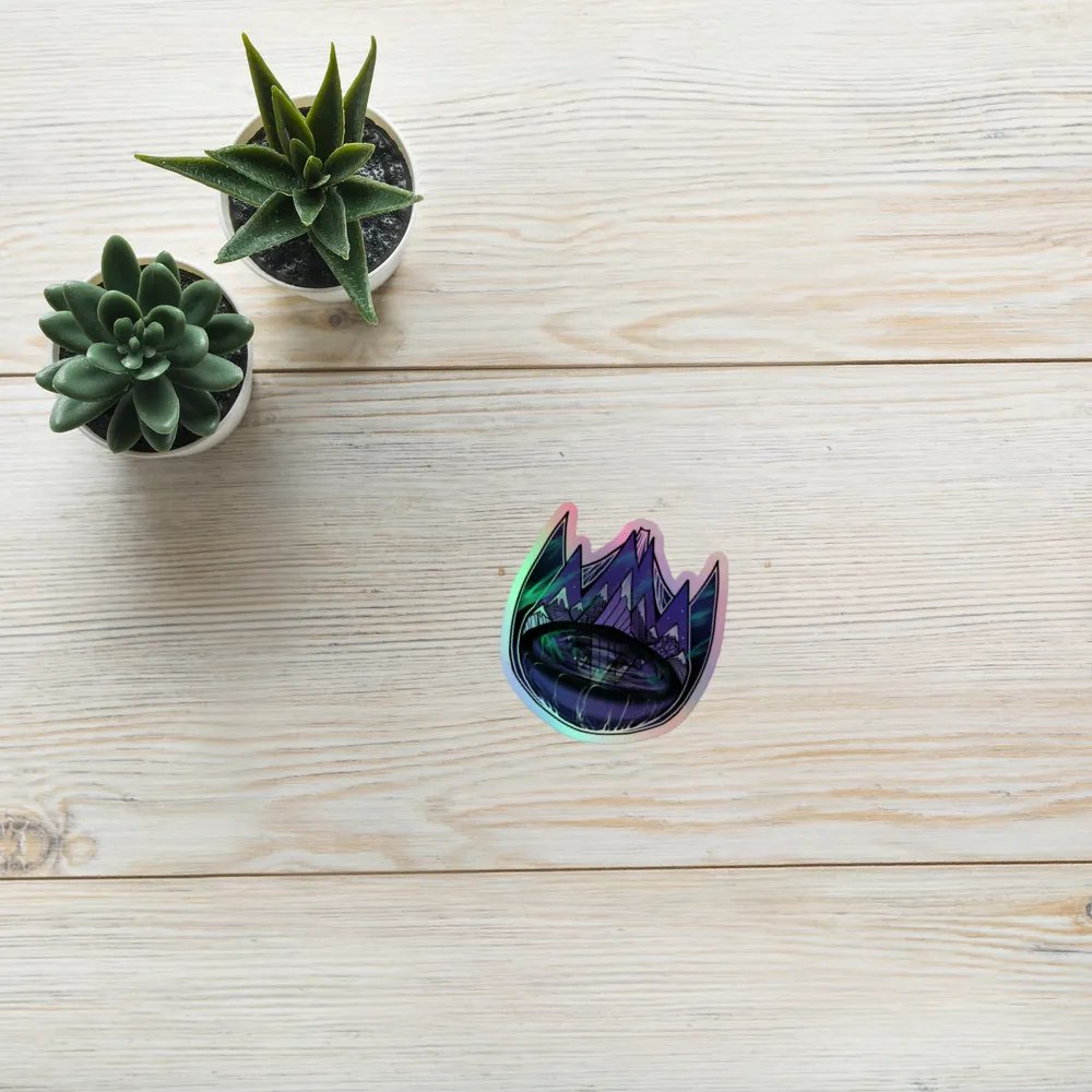 Orion Pool Northern Lights Ethereal Peaks Holographic Sticker product image (8)