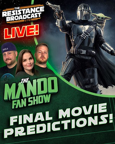The Mando Fan Show is LIVE tonight at 8:30pm ET!!

#TheMandalorianAndGrogu  is a week away so join us and let’s have some fun...