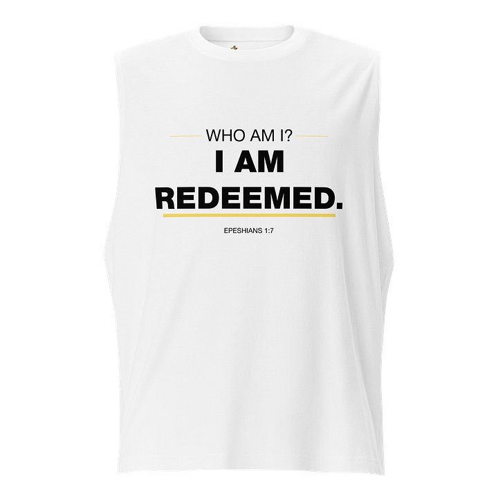 WHO AM I? I AM REDEEMED MUSCLE TEE (03/06) product image (1)