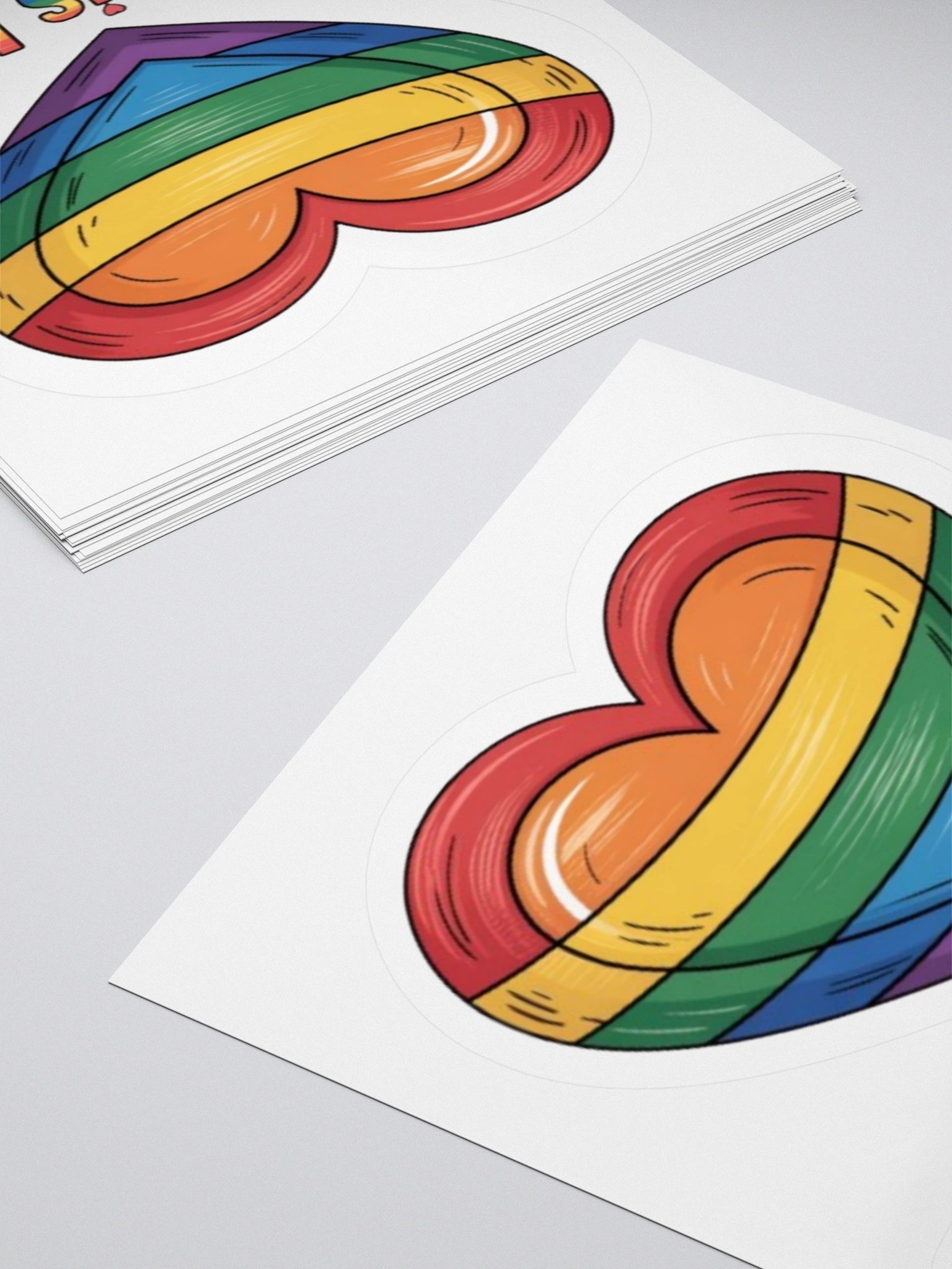 Love is Love Pride Sticker - Rainbow Heart Design product image (10)