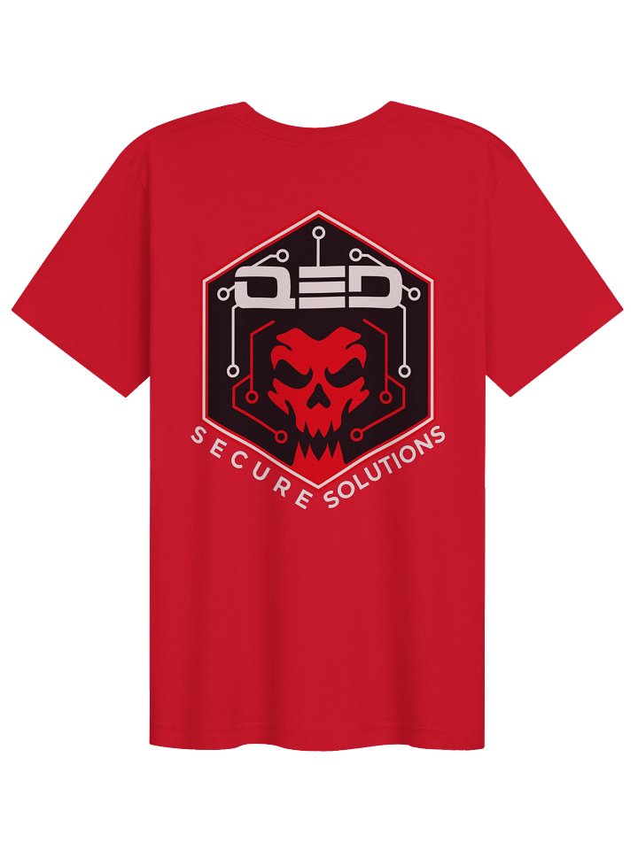 QED Red Shirt Small Logo Front w/ Large Skull Logo on Back product image (2)