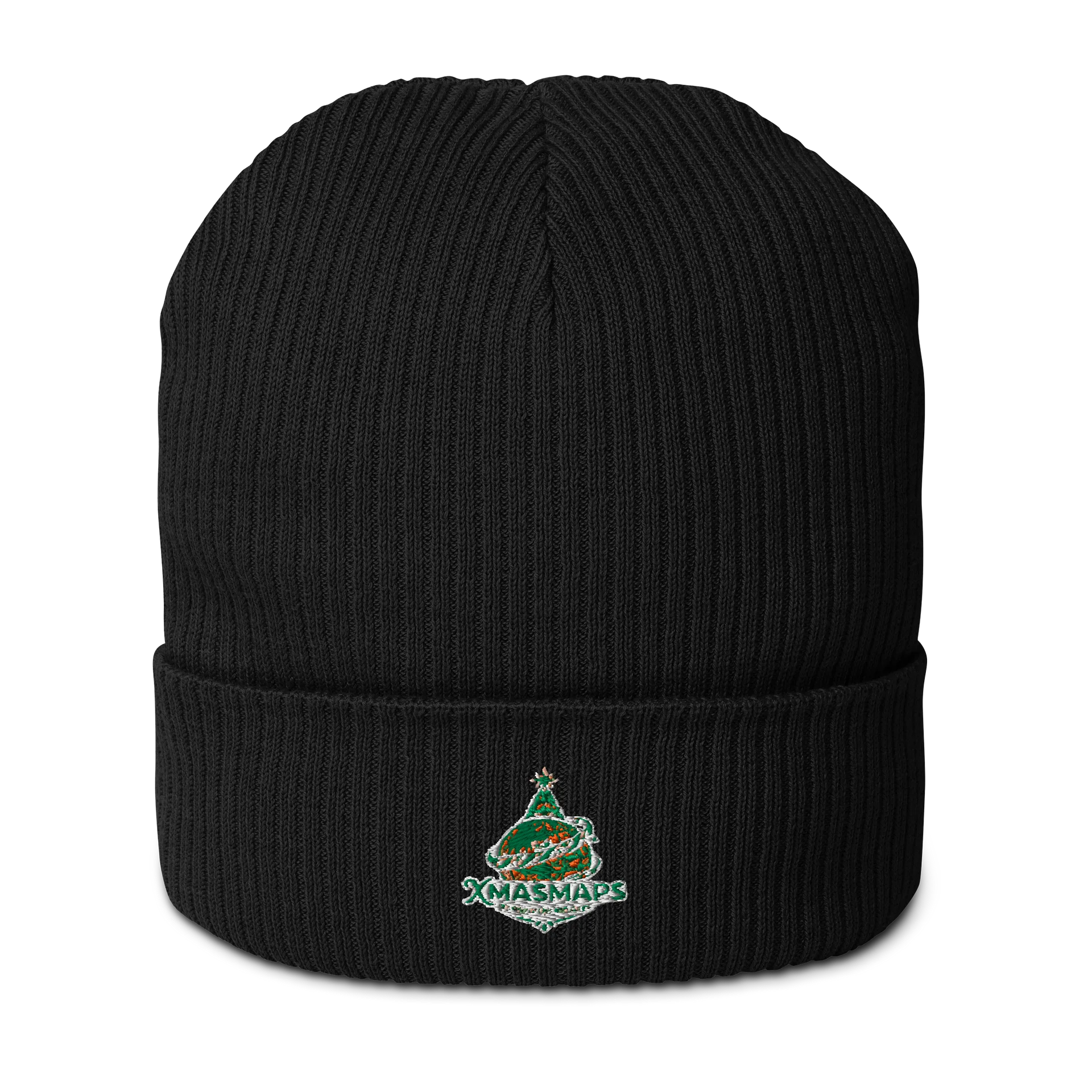 XmasMaps Embroidered Cuffed Beanie product image (1)