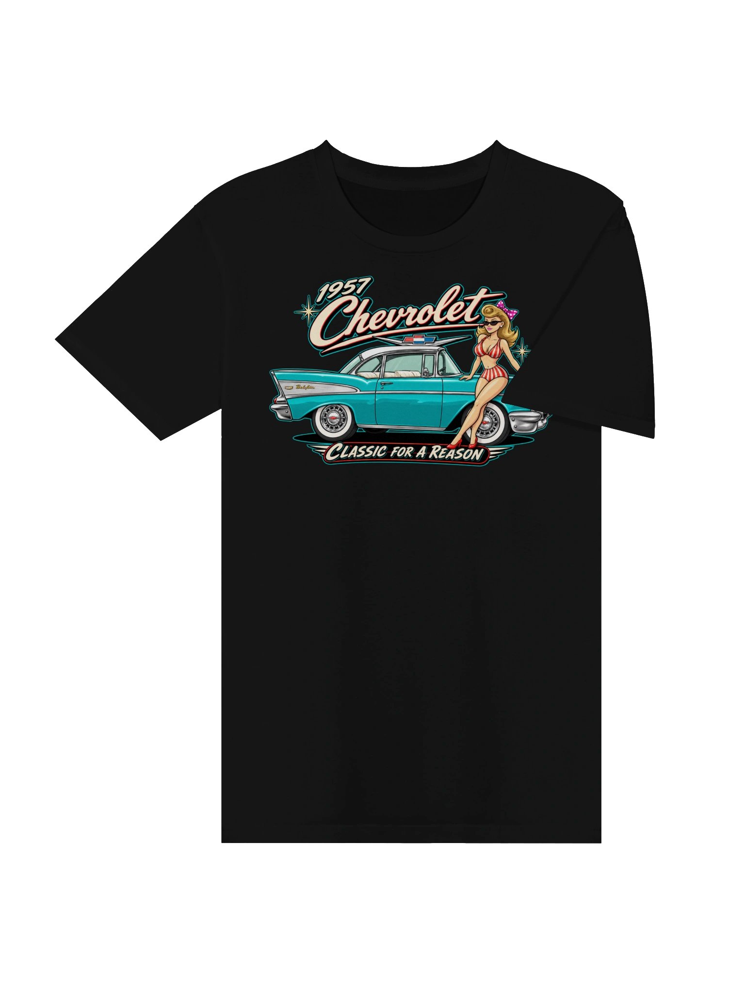 1957 Chevrolet Classic Pin-Up T-Shirt product image (22)