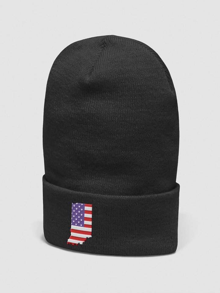 Indiana Flag Silhouette Beanie product image (2)