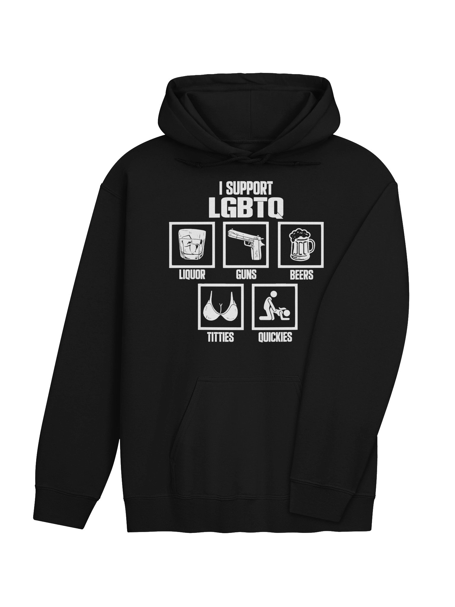 I Support LGBTQ Liquor Guns Beer Titties Quickies Hoodie product image (4)