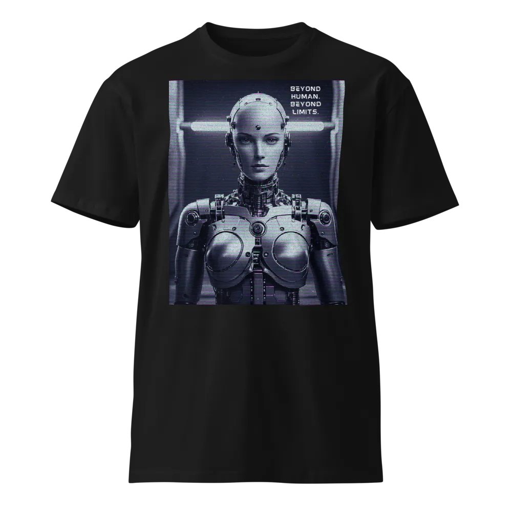 Beyond Human. Beyond Limits Static Robot Design - 100% Cotton T-Shirt product image (1)