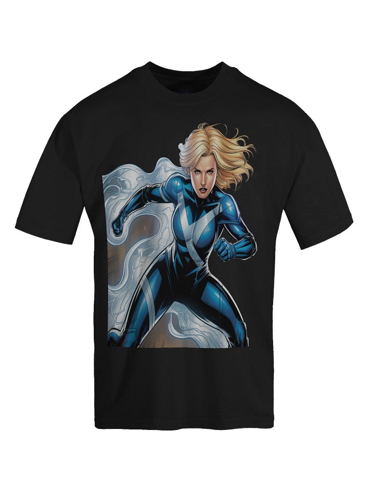 Invisible Woman Ethereal Surge Oversized Faded T-Shirt – Phantom Power Pulse product image (1)