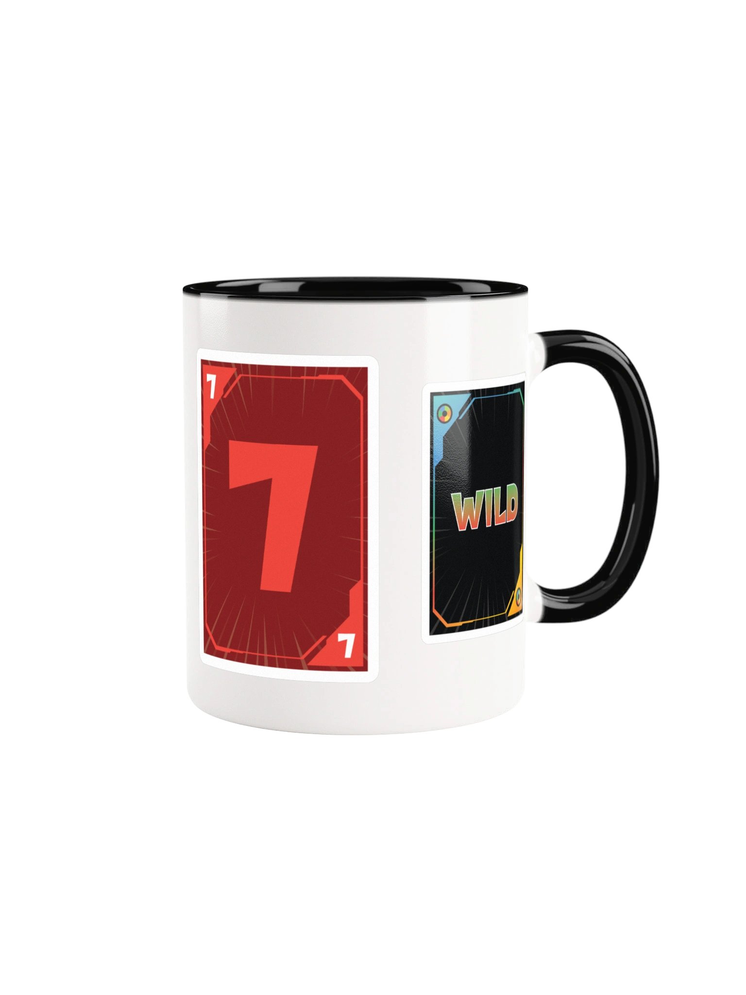 White coffee cup with black inside (11 or 15 oz) product image (1)