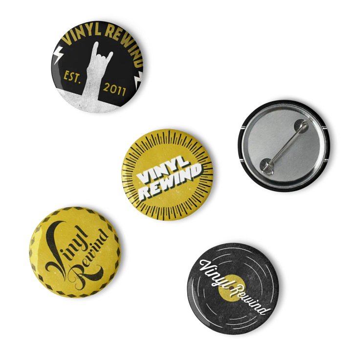 Retro Groove Pin Button Set product image (2)