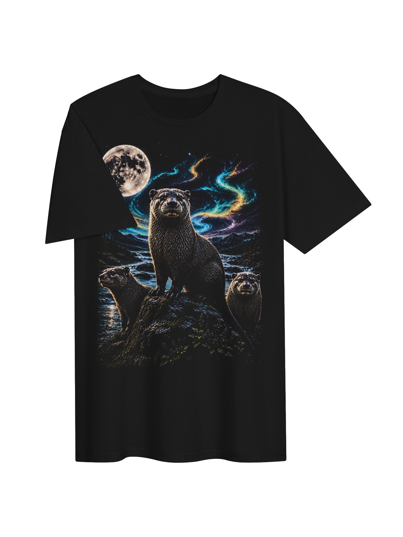 Otter Howling Moon Tshirt | Unexpected Legends Shirt product image (2)