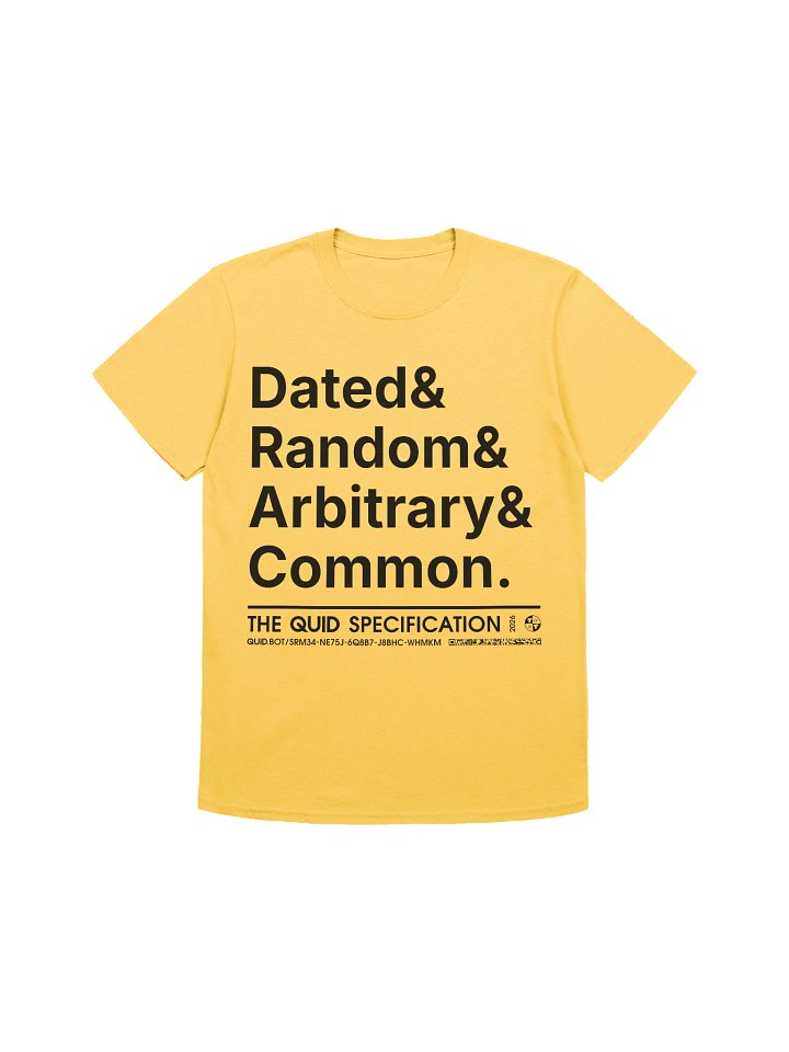 QUID D&R&A&C Tee (Dark-Upon-Bright / Blank Back) product image (1)