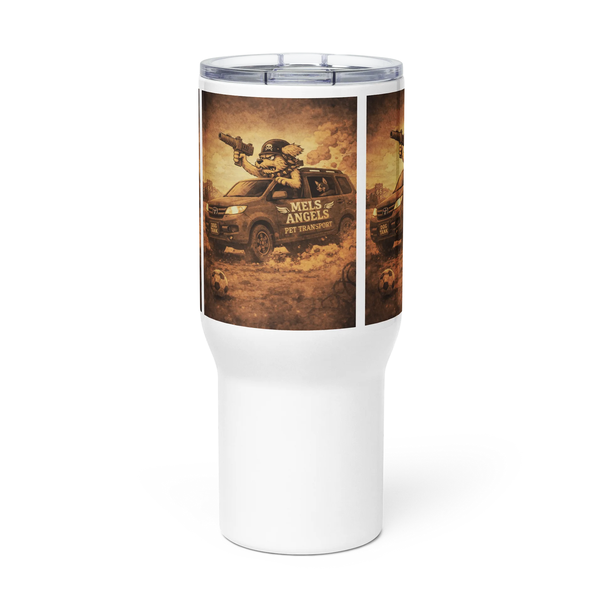 Dog Tank Badge Travel Mug | Mel’s Angels Pet Transport 25oz & 40oz Insulated Tumbler product image (3)