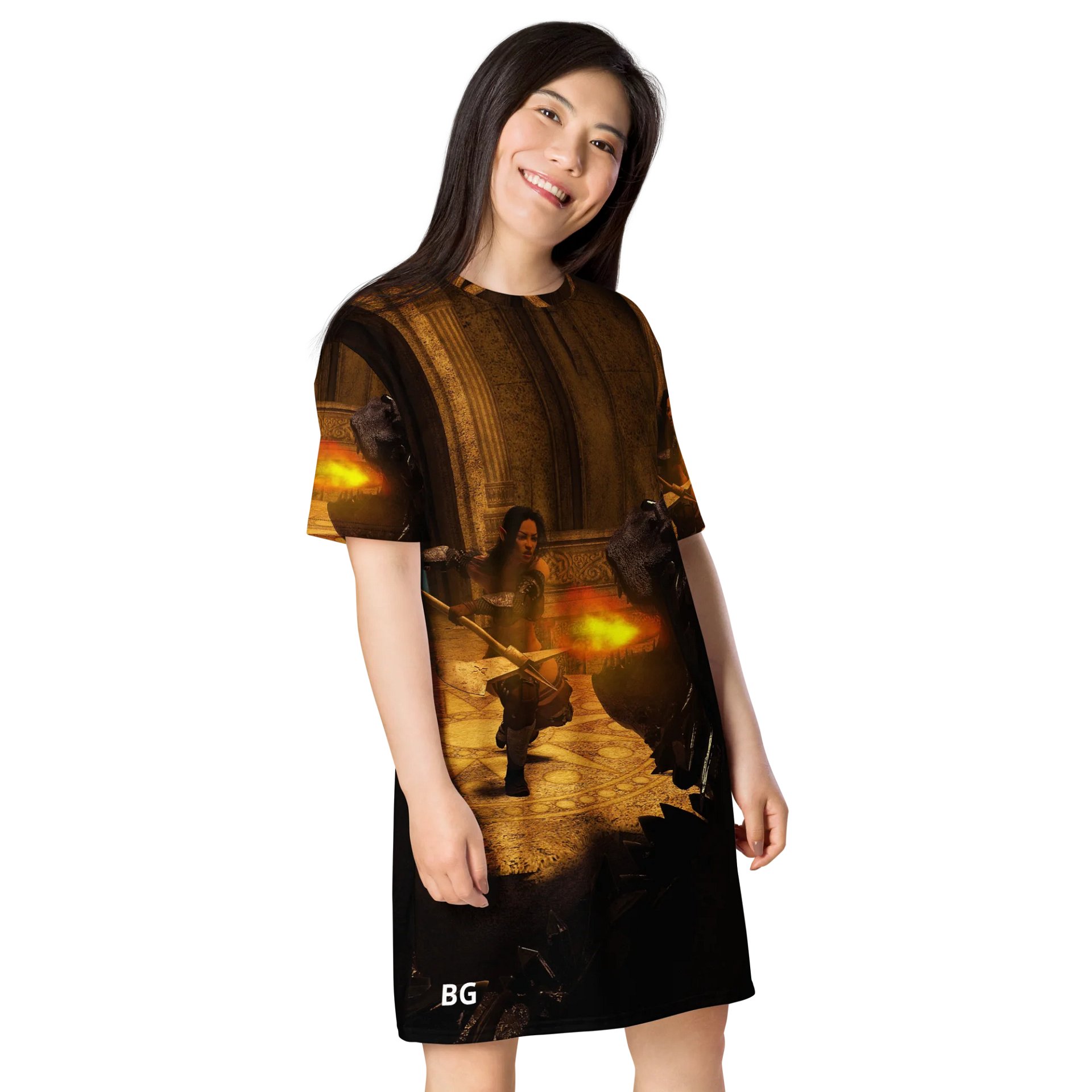 'Elven Stories - Warriors Cry Too' T-Shirt Dress product image (4)