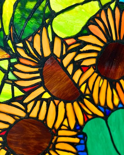New stained glass with soldered copper.  #rochesterny #rochesterartist #stainedglass #stainedglassart