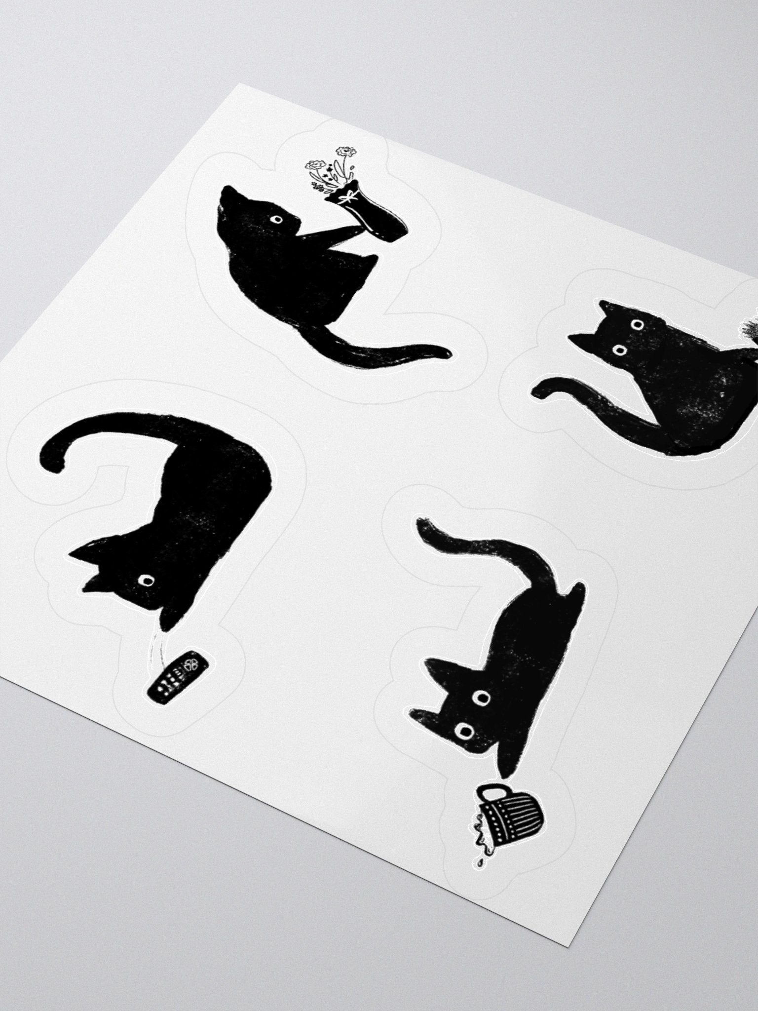 Bad Cats Knocking Stuff Over Stickers product image (6)
