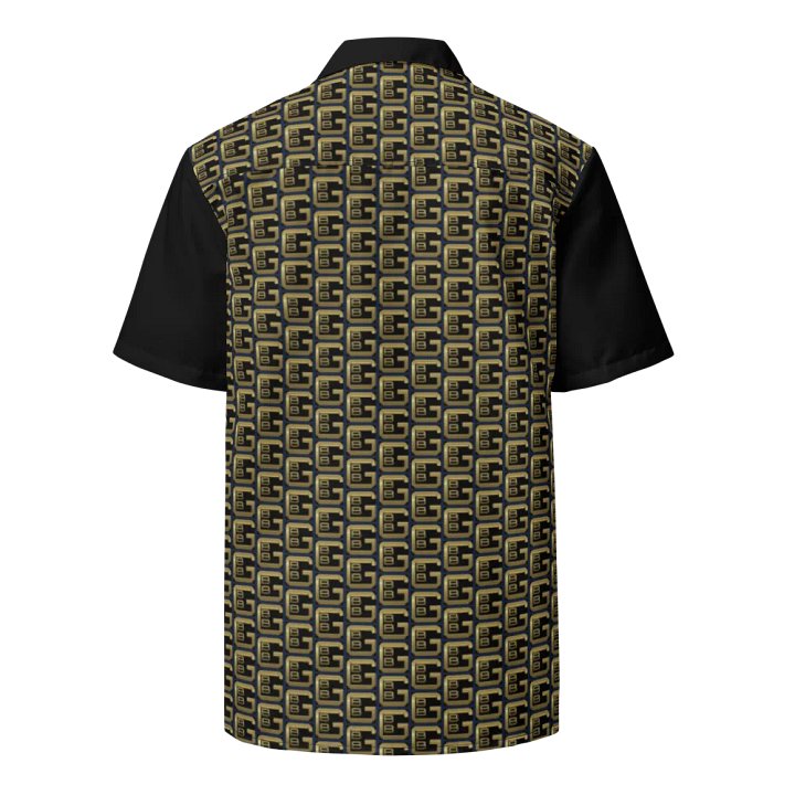 Blue Blessed by God Designer Logo in Back Button-up Shirt product image (1)