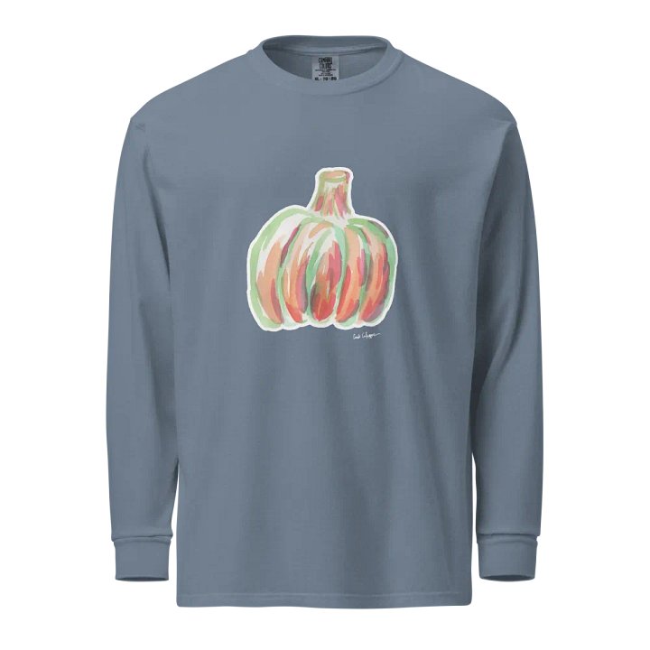Watercolor Pumpkin Comfort Colors Long Sleeve T-Shirt product image (5)