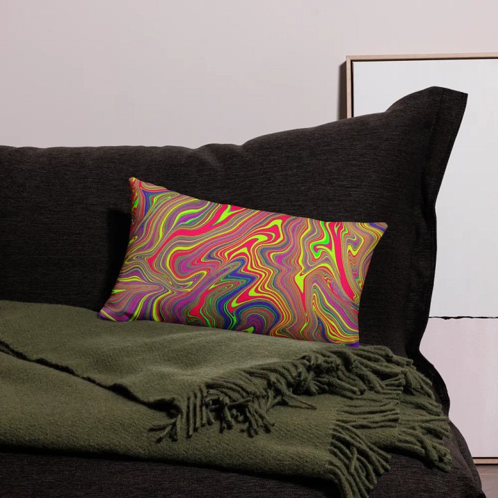Premium Pillow Case - Colorful Liquid Swirls product image (1)