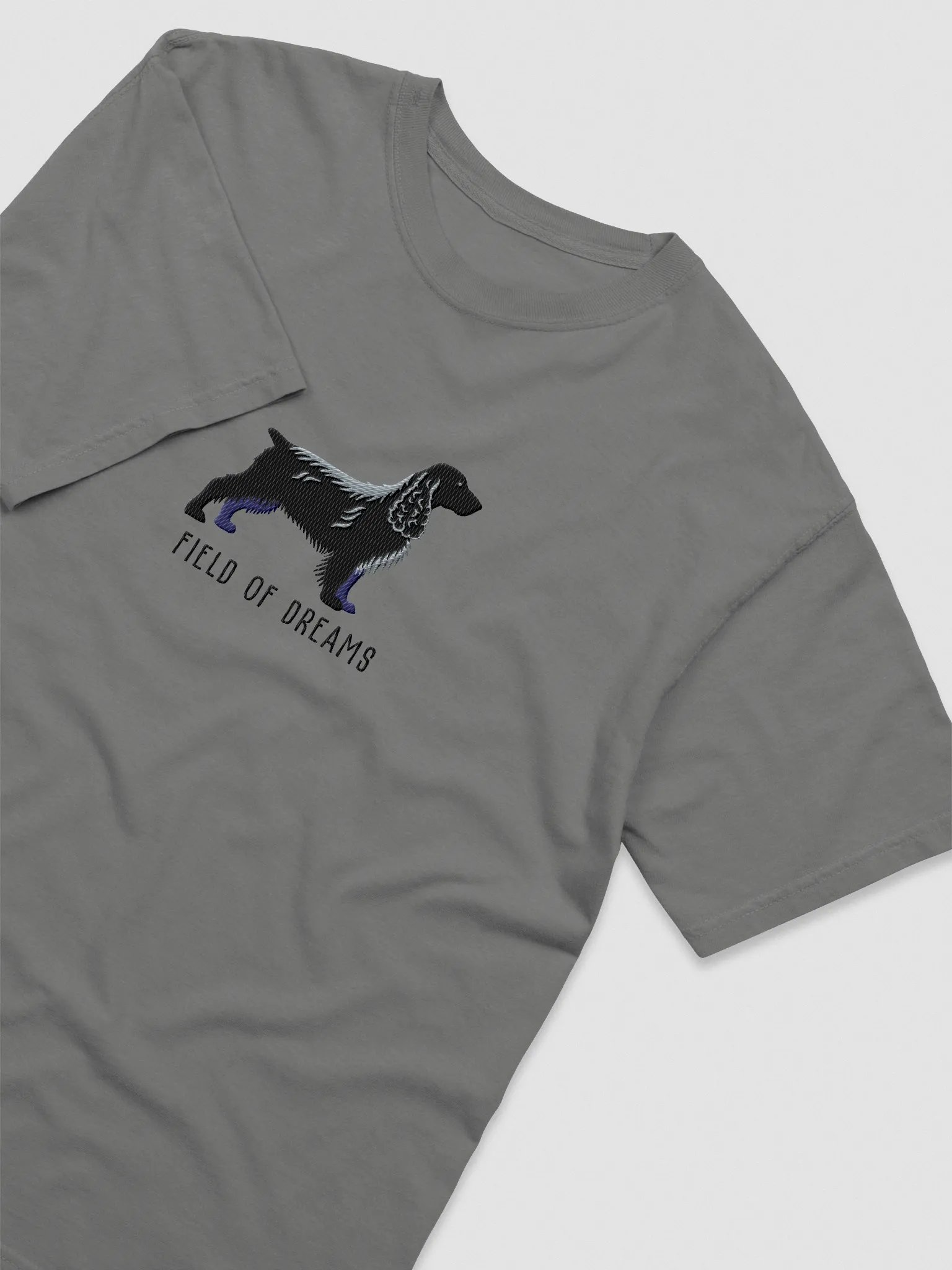 Field of Dreams T-Shirt(Embroidered) of a Field Spaniel(Black) product image (6)